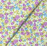 Floral Collection - 100% Cott 140Cm Width - Soft Purples