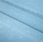 Paisley Fabric - 100% Cotton Sheeting - Sky