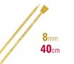 Knitting Needle 40Cm X 8.00Mm - champagne/gold glitter