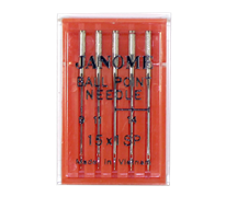 Janome - Machine Needles - Set of ballpoint needles Size 9,11 and 14 15 x 1SP (For Overlockers Only)
