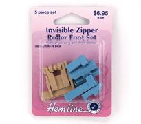 Invisible Zipper - Roller Foot Set - 5 piece set