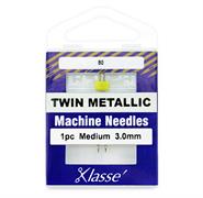 Klasse Machine Needle Twin-Metallic Size 80/3.0Mm - 1 per cassette