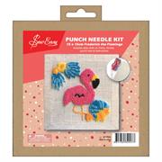 SEW EASY COLLECTION - Punch Needle Kit With Frame (6In) - frederick the flamingo