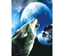 No Count Cross Stitch - Printed Aida 11 - howling wolf 46.4 x 63cm
