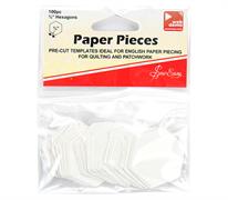 Paper Pieces - Pre-cut - Hexagon - 0.75" - 100pc