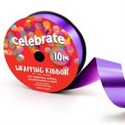 CELEBRATE - Wrapping Ribbon Metallic 23mm X 10m - grape
