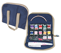 Navy Embroidery Floss Bag