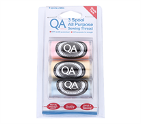 QA All Purpose Sewing Thread 3 Pack - Baby Pink Cream Baby Blue