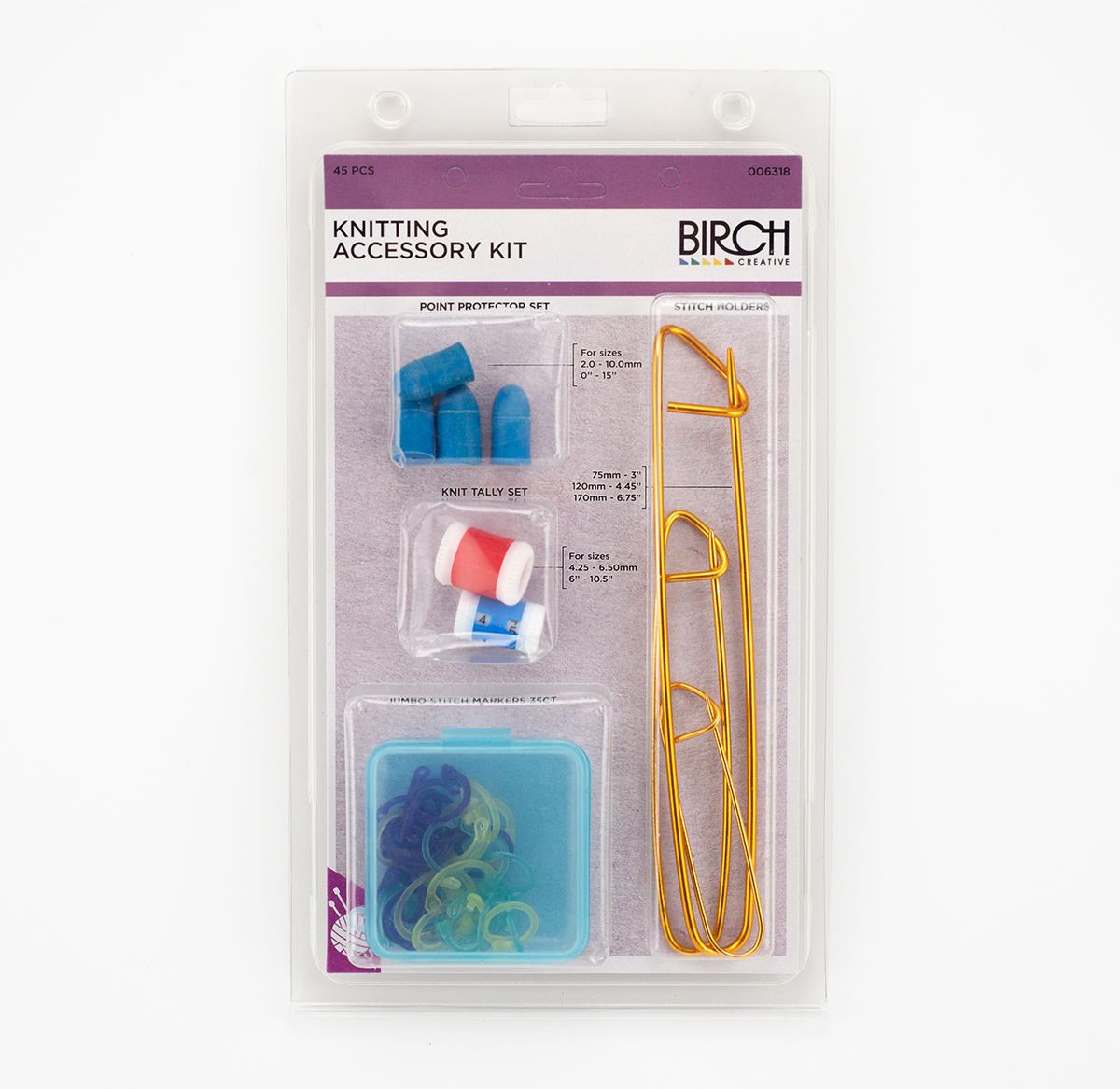 Knitting Accessory Kit 45pcs by Birch in Accessories