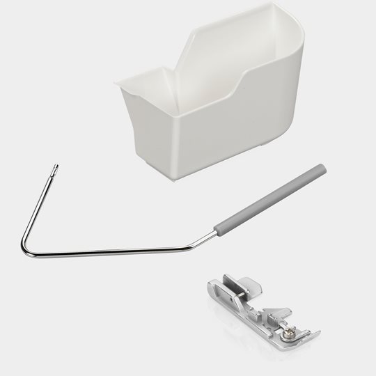 Bernina L 460 Overlocker Store your accessories in the looper cover