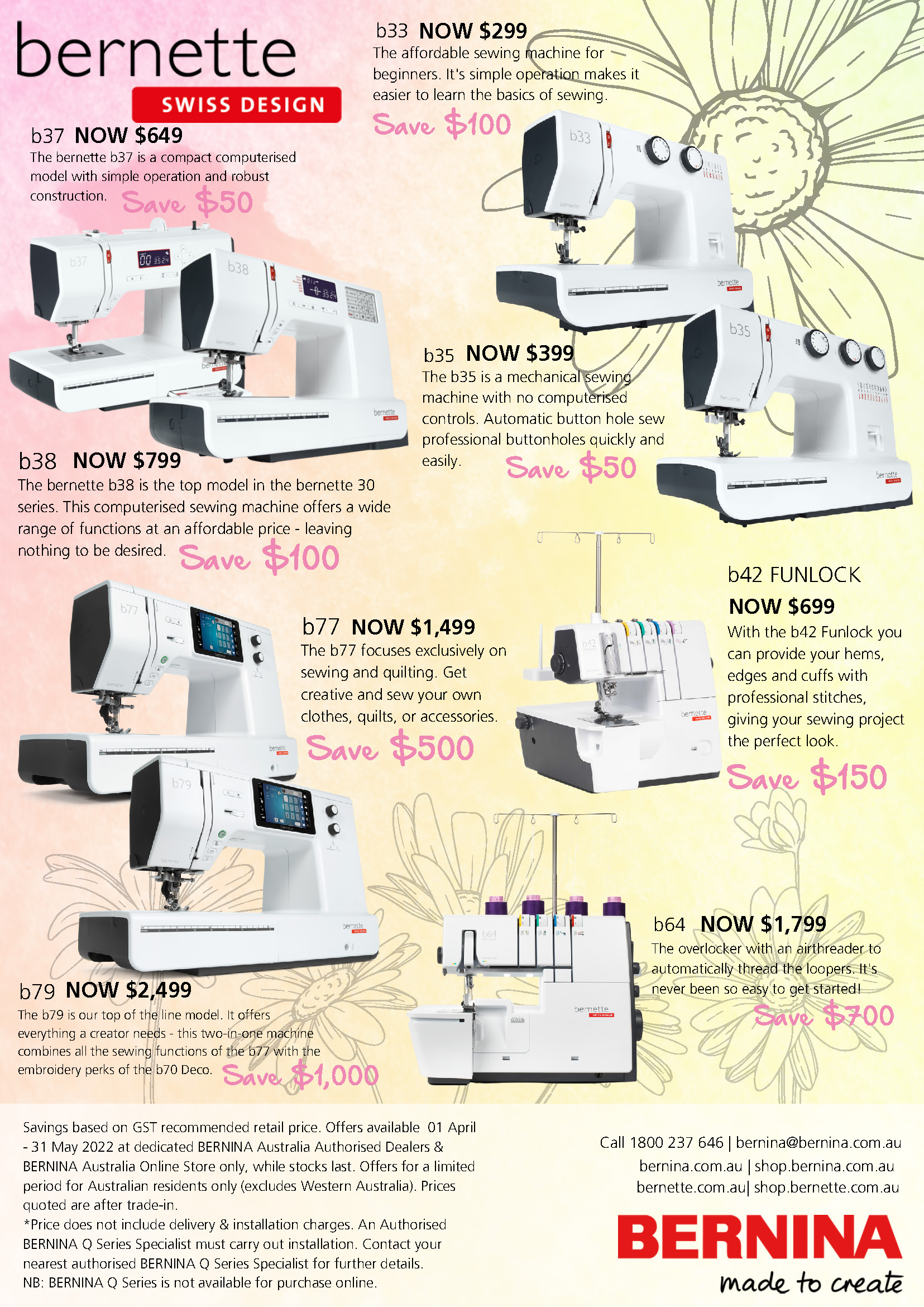 Bernina Mother's Day Flyer page 2